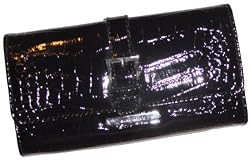 Women's Nine West Wallet Crackle Black