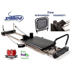 Stamina AeroPilates 690 Reformer - FREE Shipping, FREE Headrest, FREE Rebounder!