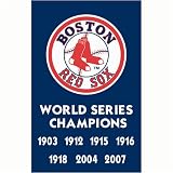 Sporting Goods : Boston Red Sox MLB Applique Banner Flag (44'x28') (Champions)
