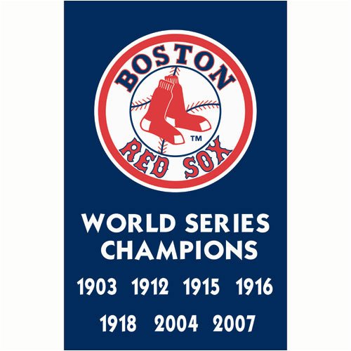 Buy Boston Red Sox MLB Applique Banner Flag (44x28) (Champions) by Party Animal