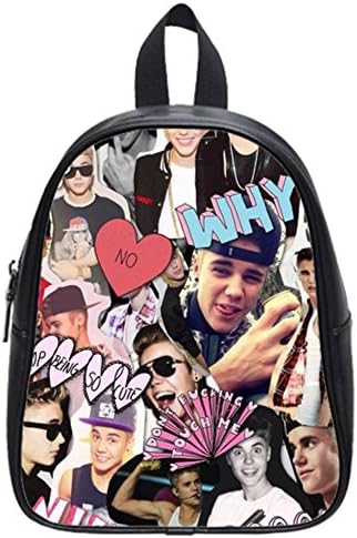 YBBG Children Backpack Custom Justin Bieber Printed Students School Bag Black Large