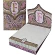 F Monogram Punch Studio Paisley 75-Page mini notepad - magnetic closure jewel on tab F Monogram Punch Studio Paisley 75-Page mini notepad - magnetic closure jewel on tab
