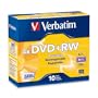 Verbatim 94839 4.7 GB 1x- 4x ReWritable Disc DVD+RW, 10-Disc Slim Jewel Case