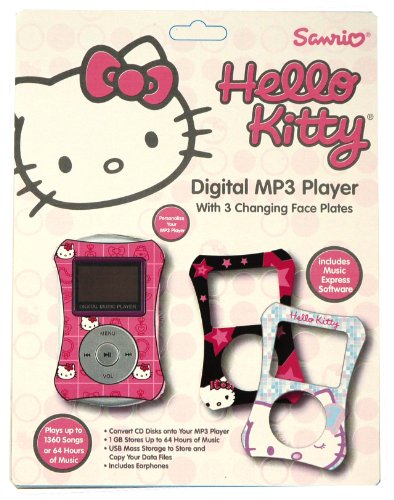 Hello Kitty 50009 2GB MP3 Player and Faceplates