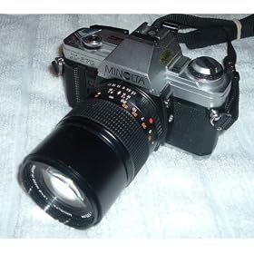 Minolta X-370 film camera SLR with lens by