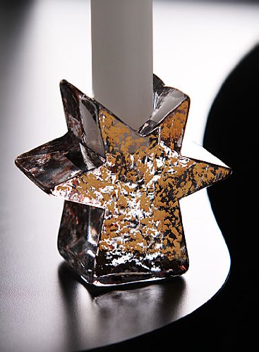 Glimmer Star Glass Candlestick