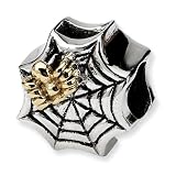 Sterling Silver & 14k Reflections Spider Web Bead