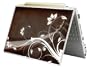 Bundle Monster MINI NETBOOK Laptop Notebook Skin Sticker Cover Art Decal - 7" 8" 9" 10" - Fit HP Dell Asus Acer Eee Compaq MSI - Brown Floral