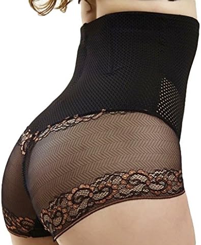 Sweet Cherry Waist Cincher Girdle Brief Belly Slimmer Trainer Sexy Lace Butt Enhancer (Extra Small, Black)