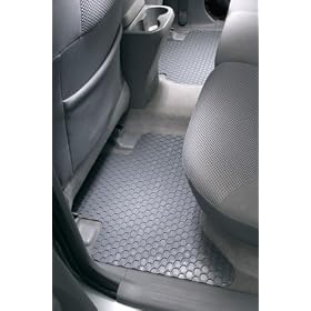 Hexomat custom all weather floor mats for 1996-98 Acura RL Series 4Dr 2 Piece Rear Floor Mats Clear