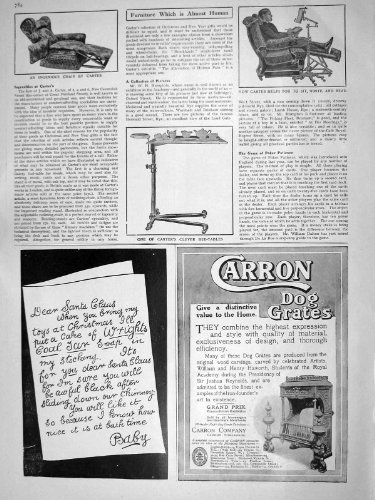 1909 FURNITURE CHAIR CARTER BED-TABLE CARRON DOG CRATES