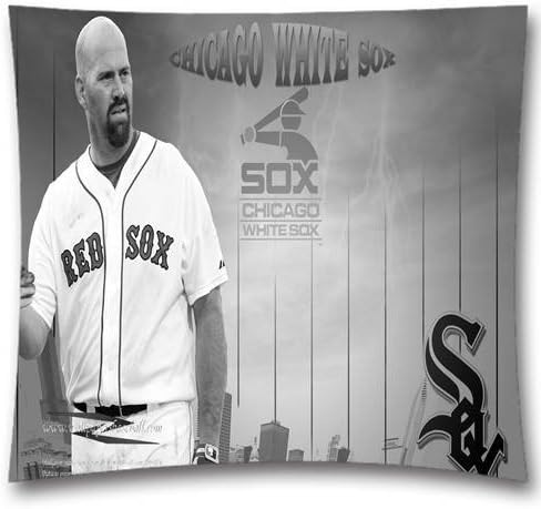 MLB Team Square Throw Pillowcases, Kevin Youkilis Throw Pillow Cushion Covers, White Sox Baseball Themes Pillow Covers, Cotton, Couch, Bedding, Size: 18x18 Inch (45x45 cm)