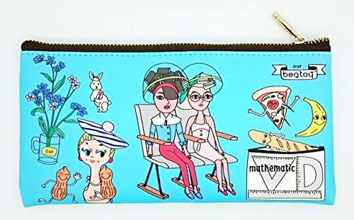 The Hair Perm Ladies Funny Pen Pencil Stationery Pouch Bag Case, Blue (OP555457)