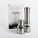 Salt and Pepper Grinder Set, GYLS Manual Grinder Set of 2 For Salt and Pepper, Stainless Steel Body, Strong Adjustable Ceramic Grinder, Acrylic Glass, Durable, Refill Grinders with Most Spices