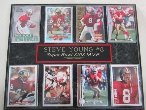 San Francisco 49ers Steve Young 8 Card Plaque