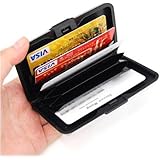 SODIAL- Aluminium Case Credit Card Holder Metal Wallet, One Size in Silver