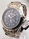 MENS CROTON STEEL AUTOMATIC 10 ATM DATE WATCH CA301143SSBK