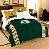 NFL Green Bay Packers Full Applique Comforter and Sham Set, 76 x 86-Inch