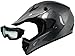TMS® Adult Carbon Fiber Graphics Dirt Bike ATV Motocross Off-Road MX Helmet with Goggles (Medium)