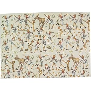 Pinocchio Adorable Vintage Drawings Poster Decoupage Gift Wrap Paper 20 x 28 inches