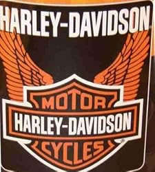 Harley Davidson Wings Lightweight Fleece Blanket Throw