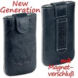 51hcqfe7WxL. SL160  Bugatti Leather Unique Jeans blau Leder Tasche für Ihr Samsung Wave 2 II S8530 + Displayschutzfolie für Samsung Wave 2 II S8530 inkl. dem Original YAYAGO Clean Pad
