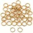50 12K Gold Filled Split Rings Connectors Jewelry 4.5mm