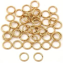 50 12K Gold Filled Split Rings Connectors Jewelry 4.5mm
