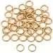 50 12K Gold Filled Split Rings Connectors Jewelry 4.5mm