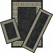 Home Dynamix LLC 11021 Black Tan 3-Piece Rug Set