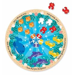 Melissa & Doug Sea Friends Fresh Start Circular Floor Puzzle