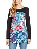 Janis Camiseta Manga Larga (Azul / Negro)