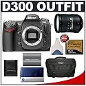Nikon D300 DX 12.3MP Digital SLR Camera with 18-200mm f/3.5-5.6G ED-IF AF-S VR [Vibration Reduction] DX Nikkor Zoom Lens + Lexar Pro 4GB CF Memory Card + Extra Nikon EN-EL3e Battery + Nikon SLR Gadget Bag
