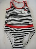 Hello Kitty Infants Toddler Girl Swimsuit; Size 4 and 5/6; 2 PCS Set; Color BLack/White/Red