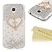 Mavis's Diary Luxury 3D Handmade Crystal Heart Rhinestone Bling Clear Case Cover for Samsung Galaxy S4 Mini I9195 GT-i9190 with Soft Clean Cloth (Heart with Cross)