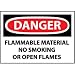 OSHA Sign - Danger Flammable Material No Smoking