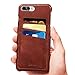 iPhone 8 Plus Case,iPhone 7 Plus Case,Benuo[Card Slot Vintage Series] Premium Genuine Leather Card Case,3 Card Slots, Ultra Slim, Soft Leather Cover for iPhone 8 Plus/7 Plus 5.5 inch(Brown)