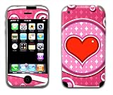 Heart Twirl Design Decal Protective Skin Sticker for Apple iPhone