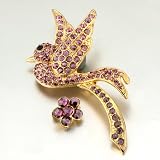 Light Amethyst Amethyst Bird Brooch Gifts
