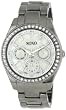 XOXO Women's XO5297 Rhinestone Accent Gun Metal Bracelet Watch