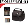 Accessory Kit for Canon Powershot Digital Cameras (S2 IS, S3 IS, S5 IS, SX100 IS) with Digital Camera Case + (4) 2700mAh AA NiMH Batteries & 110/220V Rapid Charger + Additional (4) 2700mAh AA NiMH Rechargeable Batteries