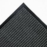 Crown Needle Rib Wipe and Scrape Mat, Polypropylene, 48 x 72, Gray (NR0046GY)