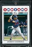 Jamey Carroll - Cleveland Indians - 2008 Topps Updates & Highlights Baseball Card in Protective Screw Down Display Case!