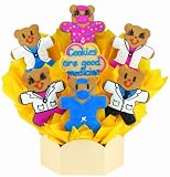 7 Cookie Cookies Are Good Medicine Bouquet in a Standard Container - Get Well Cookie Basket - Unique Get Well Gifts