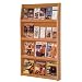 12 Pocket Oak Literature Display, Medium Oak Finish, 24 1/2