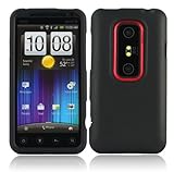 splash VAPOR Slim-Fit Flex Case for HTC EVO 3D (Black) - includes 1 Clear M ....