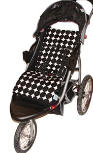 Tivoli Couture Plush Reversible Stroller Liner, Disco Black