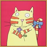 Marvellous Mavis Framed Canvas Art by Sarah Nayler,16.6 in. x 16.6 in. Framed