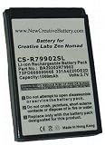 Replacement Battery for Creative Labs Nomad, JukeBox, Zen Xtra,