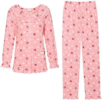 Tinswear Teens Cotton Round Neck Cute Pajamas Set for Womens Girls S Pink
